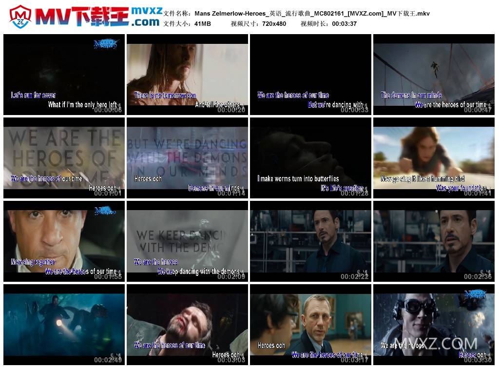 Mans Zelmerlow-Heroes_英语_流行歌曲_MC802161